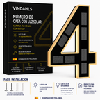 Vindahls Numery domu | Podświetlane i zasilane energią słoneczną
