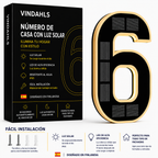 Vindahls Numery domu | Podświetlane i zasilane energią słoneczną