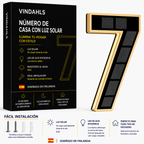 Vindahls Numery domu | Podświetlane i zasilane energią słoneczną