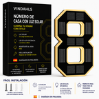 Vindahls Numery domu | Podświetlane i zasilane energią słoneczną