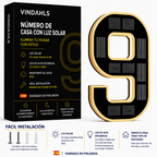 Vindahls Numery domu | Podświetlane i zasilane energią słoneczną