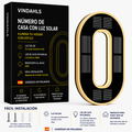 Vindahls Numery domu | Podświetlane i zasilane energią słoneczną