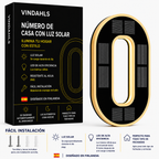 Vindahls Numery domu | Podświetlane i zasilane energią słoneczną