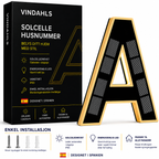 Vindahls Numery domu | Podświetlane i zasilane energią słoneczną