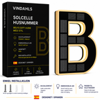 Vindahls Numery domu | Podświetlane i zasilane energią słoneczną
