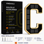 Vindahls Numery domu | Podświetlane i zasilane energią słoneczną