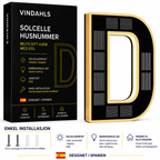 Vindahls Numery domu | Podświetlane i zasilane energią słoneczną