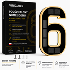 Vindahls Numery domu | Podświetlane i zasilane energią słoneczną