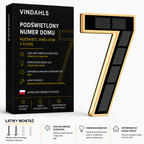 Vindahls Numery domu | Podświetlane i zasilane energią słoneczną