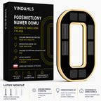 Vindahls Numery domu | Podświetlane i zasilane energią słoneczną