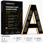 Vindahls Numery domu | Podświetlane i zasilane energią słoneczną