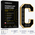 Vindahls Numery domu | Podświetlane i zasilane energią słoneczną